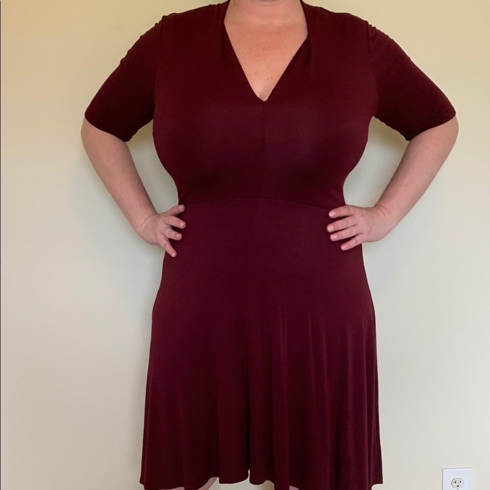 MODCLOTH Jersey Material Maroon Dress 👗